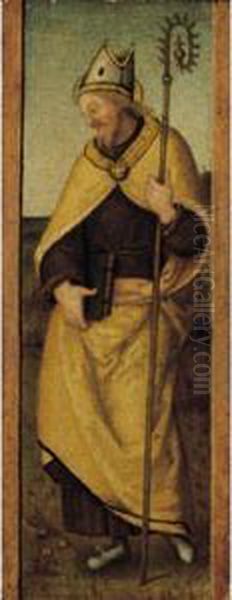 San Gerolamo; San Nicola Oil Painting by Pietro Vannucci Perugino