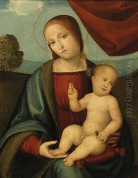 The Madonna And Child Oil Painting by Pietro Vannucci Perugino