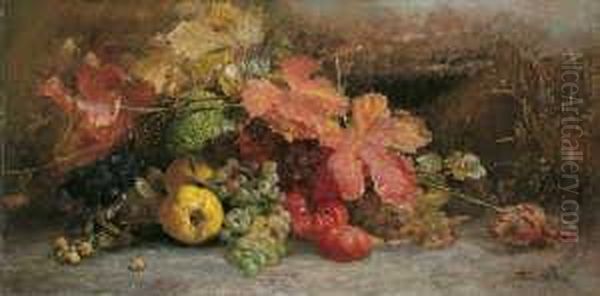 Herbstliches
 Fruchtestilleben. Oil Painting by Anna Peters