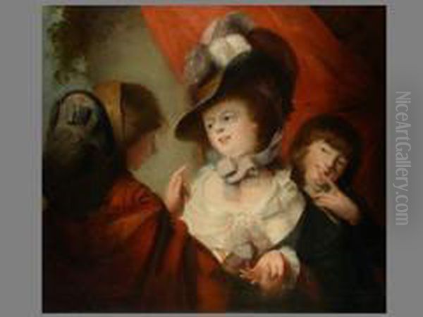 Die Kleine Wahrsagerin Oil Painting by Matthew William Peters