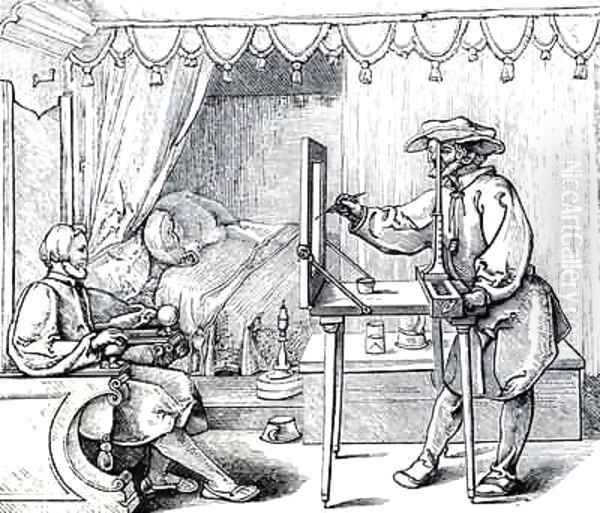 Instruments of Mathematical Precision for Executing Portraits Oil Painting by Durer or Duerer, Albrecht