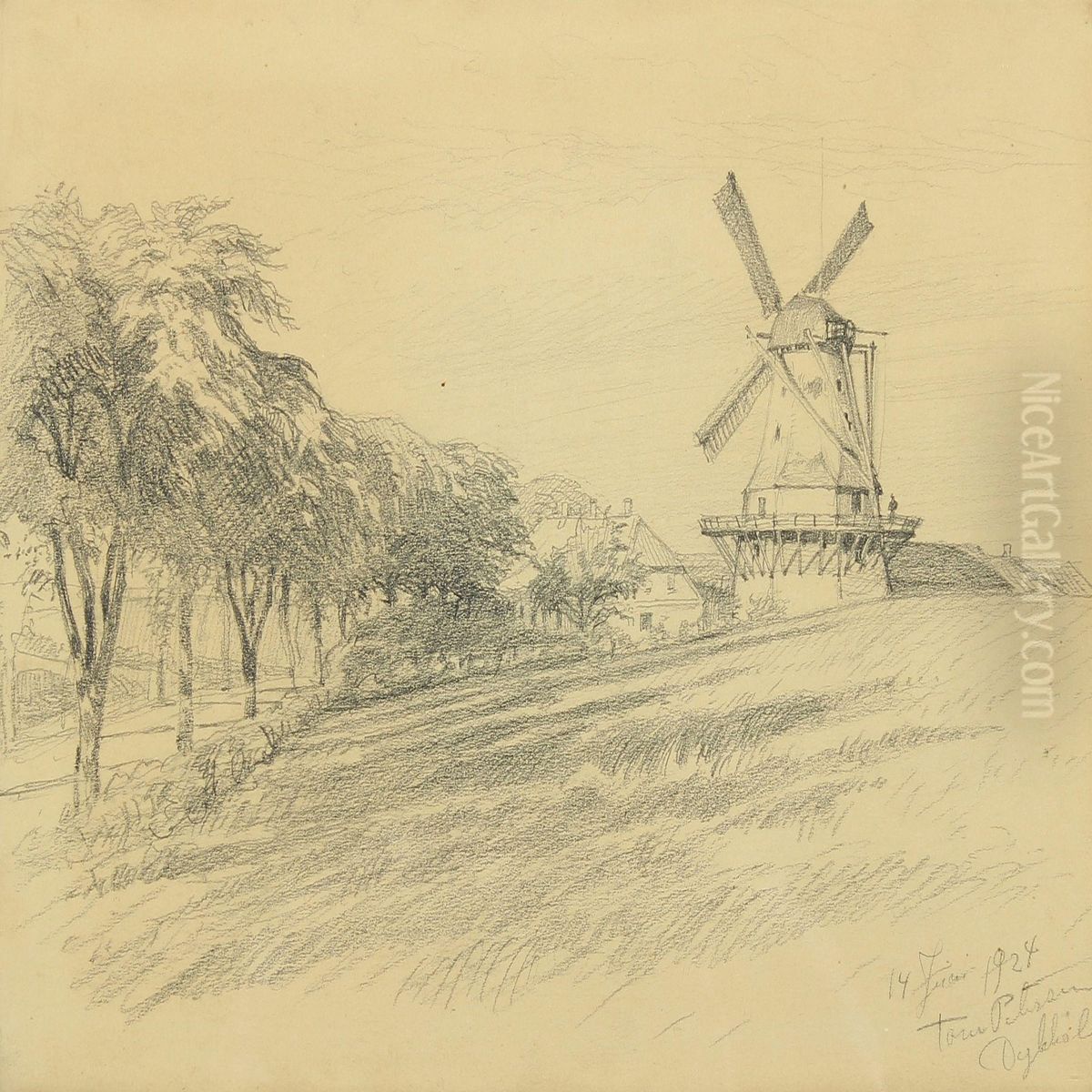 Dybbol Molle Oil Painting by Tom Petersen