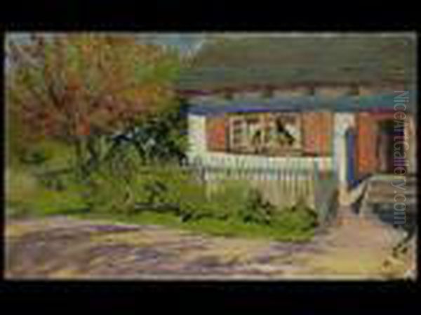 Isba Oil Painting by Piotr Ivanovich Petrovichev