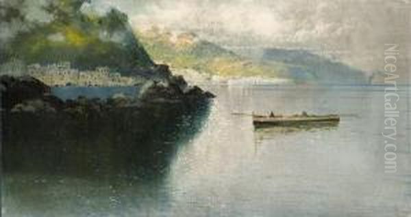 Costiera Amalfitana Oil Painting by Salvatore Petruolo