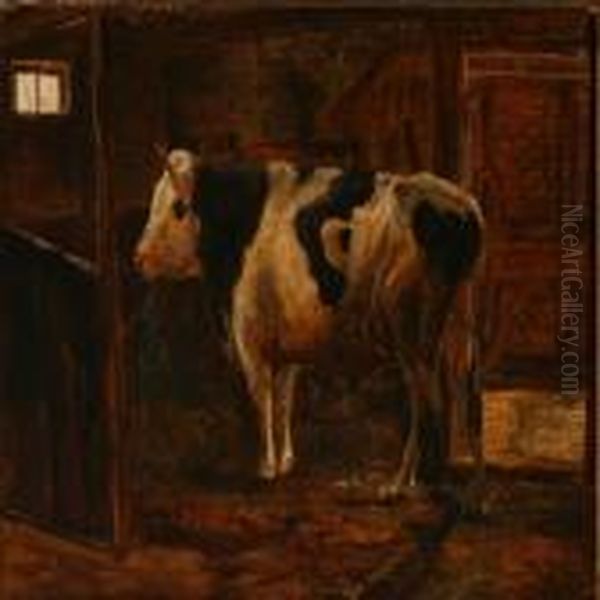 En Stud I En Stald Oil Painting by Theodor Esbern Philipsen