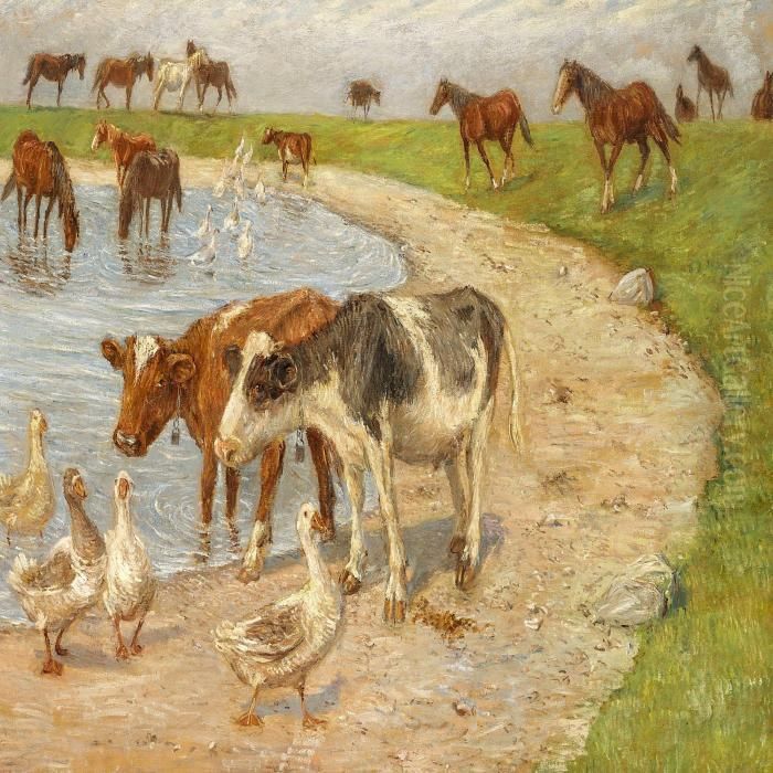 The Large Reservoir, Saltholm Oil Painting by Theodor Esbern Philipsen