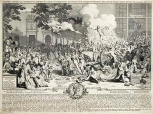 Monument Consacre A La Posterite
 En Memoire De La Folie Incroyable De La Xx. Annee Du Xviii Siecle Oil Painting by Bernard Picart