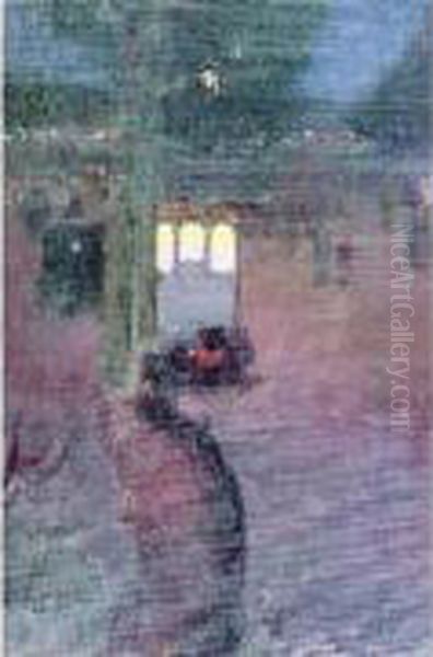 Paris, La Nuit Oil Painting by Ramon Pichot Giron&egrave;s