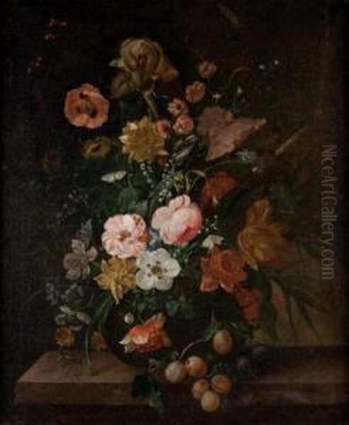 Blumenstilleben Oil Painting by Frans Xaver Pieler