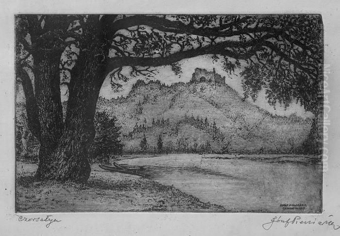 Czorsztyn Oil Painting by Jozef Pieniazek