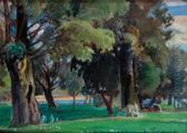 Pejzaz Oil Painting by Ignacy Pienkowski