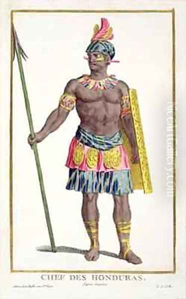 Chief of the Hondurans Oil Painting by Pierre Duflos