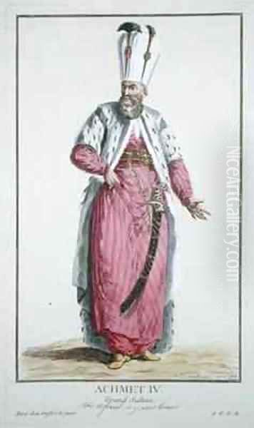 Sultan Achmet IV Oil Painting by Pierre Duflos
