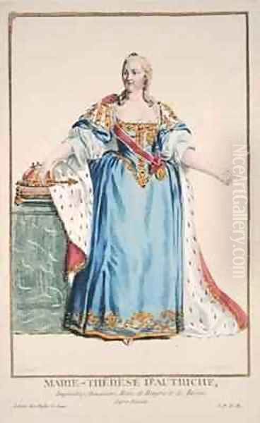 Maria Theresa Empress of Austria Oil Painting by Pierre Duflos