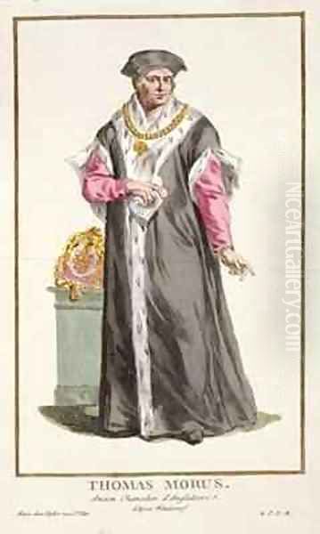 Sir Thomas More 1478-1535 Oil Painting by Pierre Duflos