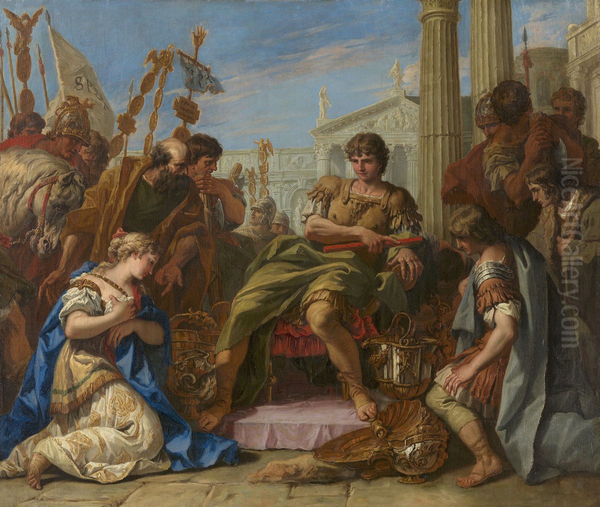 The Continence Of Scipio Oil Painting by Sebastiano Ricci