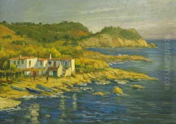Cala Salguer, Costa Brava Oil Painting by Francisco Planas Doria