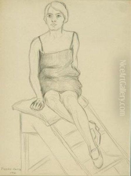 Joven Sentada En Una Escalera Oil Painting by Francisco Planas Doria