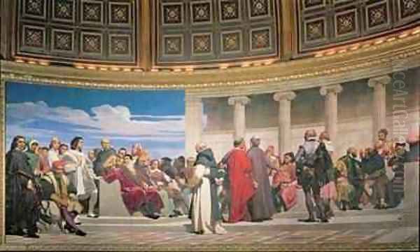 Hemicycle Artists of All Ages Oil Painting by Hippolyte (Paul) Delaroche