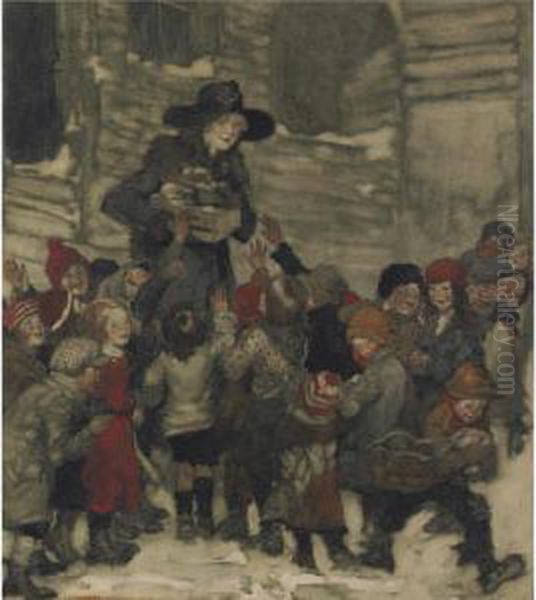 A Treat For The Holidays Oil Painting by Willy Andrew Pogany