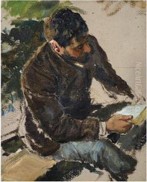 Portrait Of Konstantin Korovin Oil Painting by Vasily Polenov