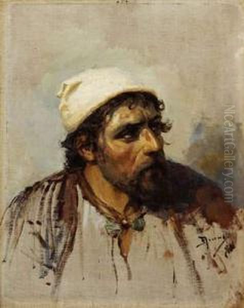 Study Of Christ For Christ And A Sinner Oil Painting by Vasily Polenov