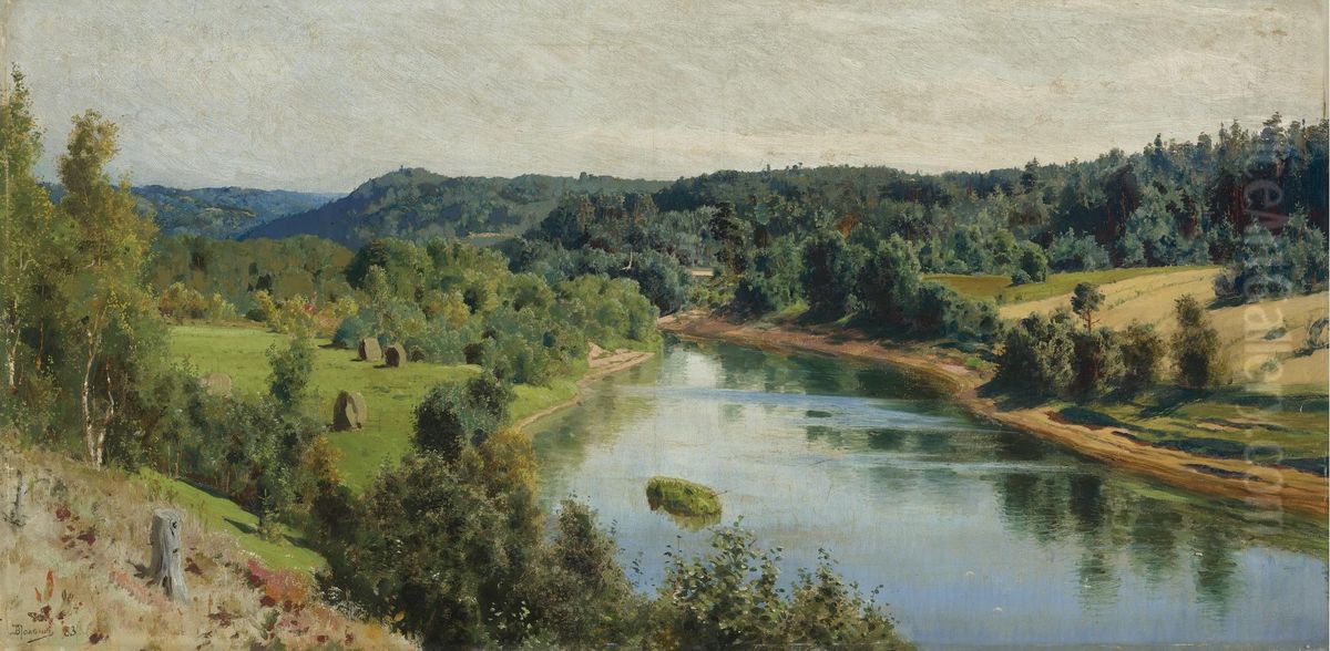 The River Oyat Oil Painting by Vasily Polenov