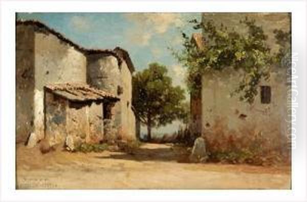 Le Hameau Oil Painting by Antoine Ponthus-Cinier