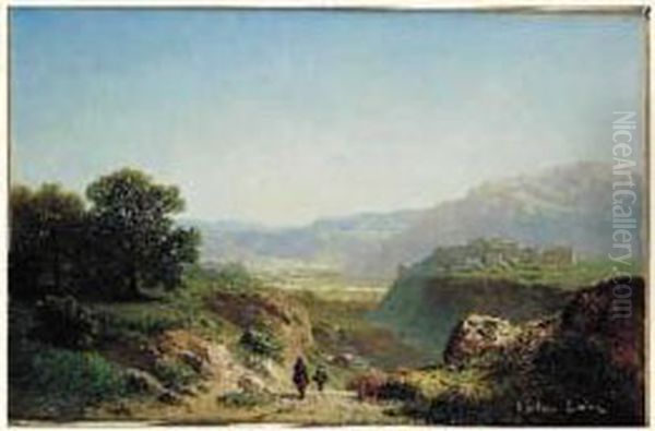 Paysage De La Drome Oil Painting by Antoine Ponthus-Cinier