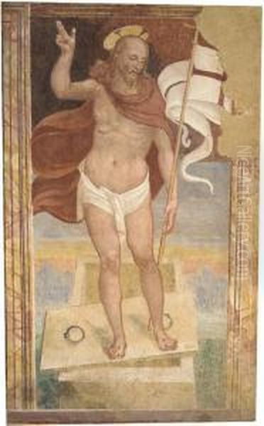 The Resurrection Oil Painting by (Giovanni Antonio de' Sacchis) Pordenone