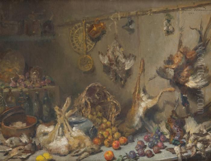 Le Garde-manger Oil Painting by Oswald Poreau
