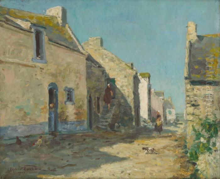 Paysage Du Morbihan Oil Painting by Oswald Poreau