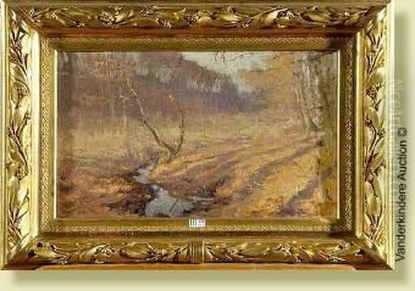Ruisseau En Foret Oil Painting by Oswald Poreau