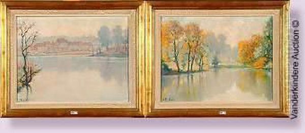 Vue De Boitsfort Oil Painting by Jules Postel