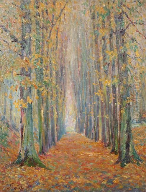 Woodpath Oil Painting by Jules Postel