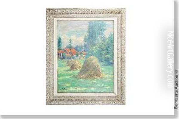 Summerlandscape Oil Painting by Jules Postel