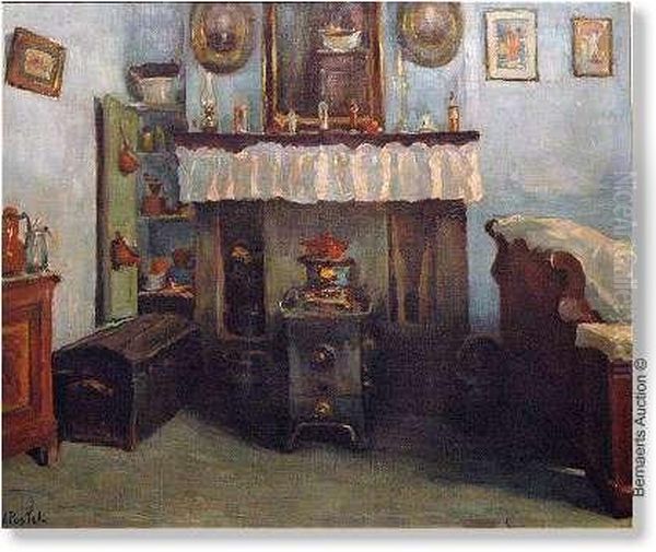 Untitled Oil Painting by Jules Postel