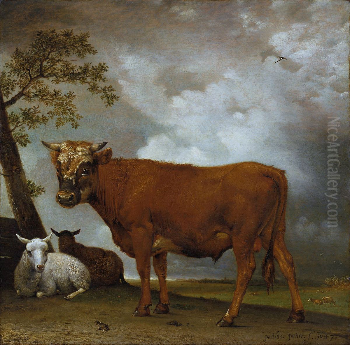 The Young Bull Oil Painting by Paulus Potter