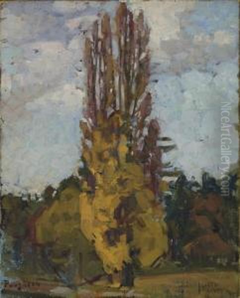 Un Arbre Oil Painting by Eugene Robert Pougheon