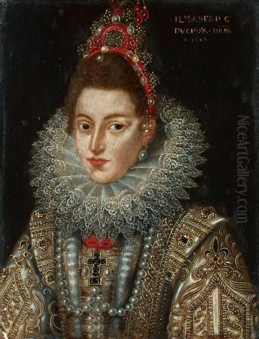 Bildnis Der Herzogin Elisabeth Oil Painting by Frans Pourbus