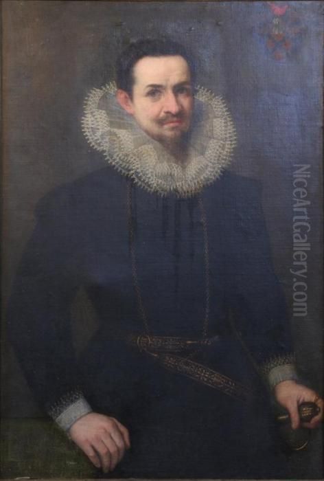 Portrait Of A Nobleman Oil Painting by Frans Pourbus