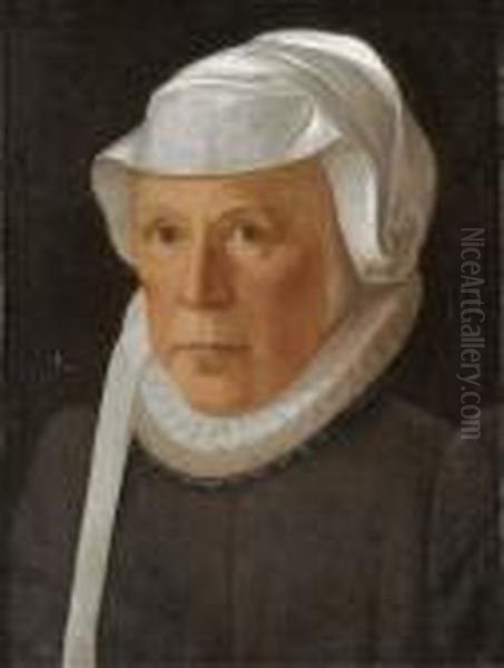 Portrait Of A Lady, Bust-length Oil Painting by Frans Pourbus the younger