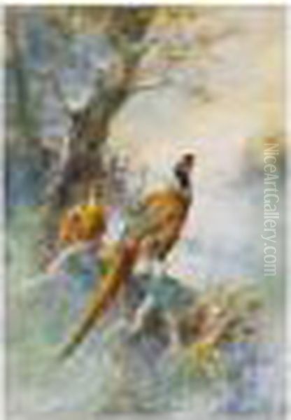 The First Snow Oil Painting by William E. Powell