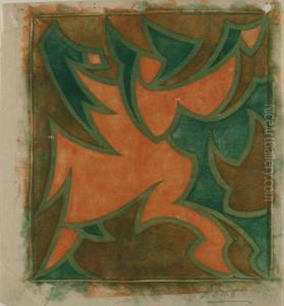 The Mummer Oil Painting by Cyril E. Power