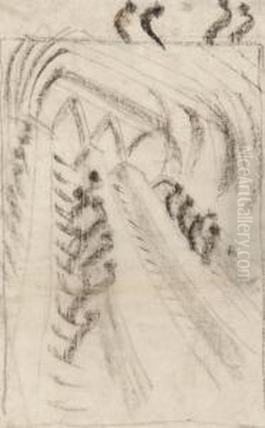 Study For Whence On Whither Oil Painting by Cyril E. Power