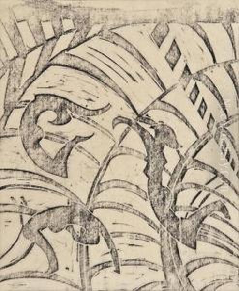 Acrobats Oil Painting by Cyril E. Power