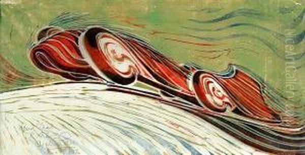 Speed Trial (coppel Cep 31) Oil Painting by Cyril E. Power