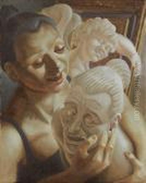 The Singing Russian Woman Oil Painting by Cyril E. Power