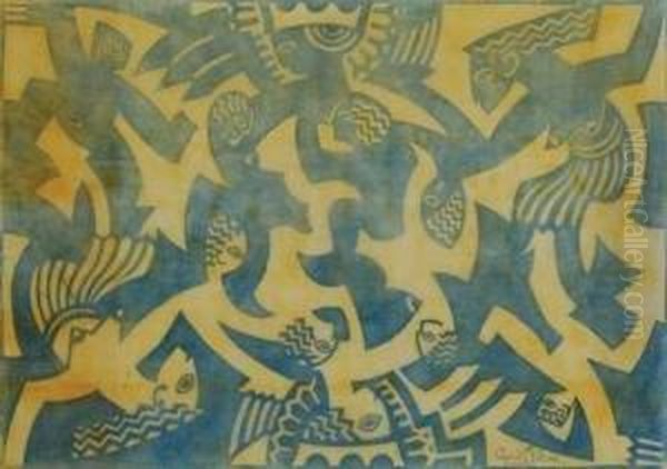 Cyril Power (1872-1951) Matriarchy (c.cep.21) Oil Painting by Cyril E. Power