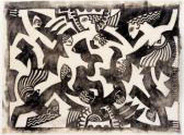 Matriarchy (c. Cep 21) Oil Painting by Cyril E. Power